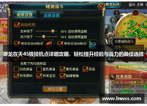 御龙在天45级挂机点详细攻略，轻松提升经验与战力的最佳选择